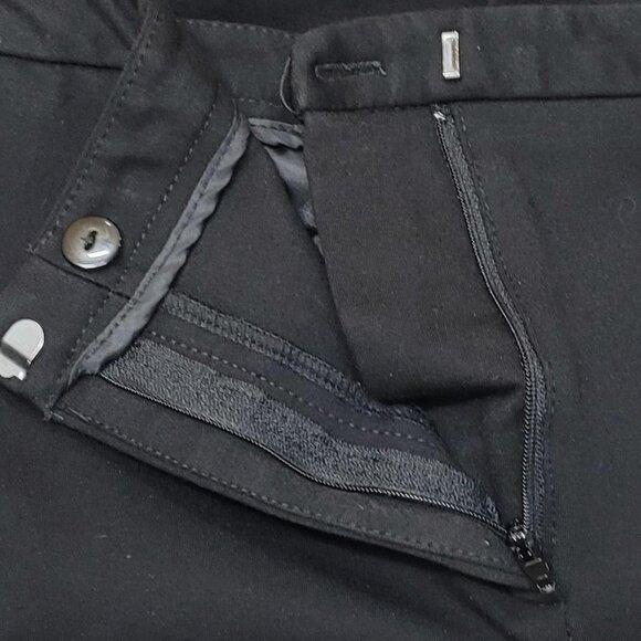 Calvin Klein Black Dress Pants 14 Mid-Rise Trousers Warm Winter Workwear - Picture 5 of 5